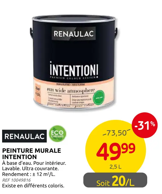Offre: Peinture murale intention