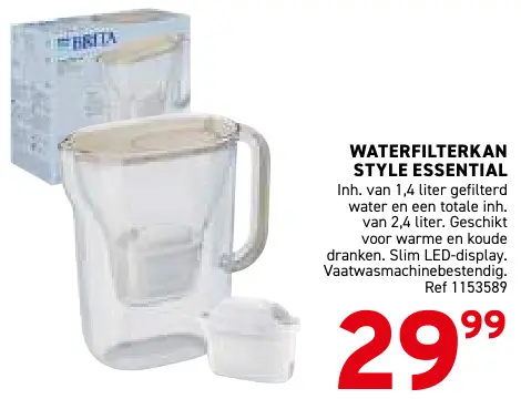 Promotie: Waterfilterkan style essential
