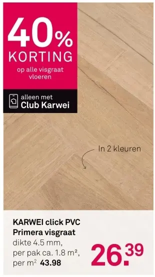 Aanbieding: click PVC Primera visgraat