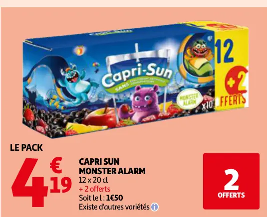 Offre: Capri sun monster alarm