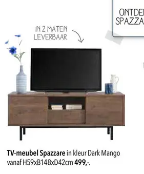 Aanbieding: TV-meubel Spazzare in kleur Dark Mango