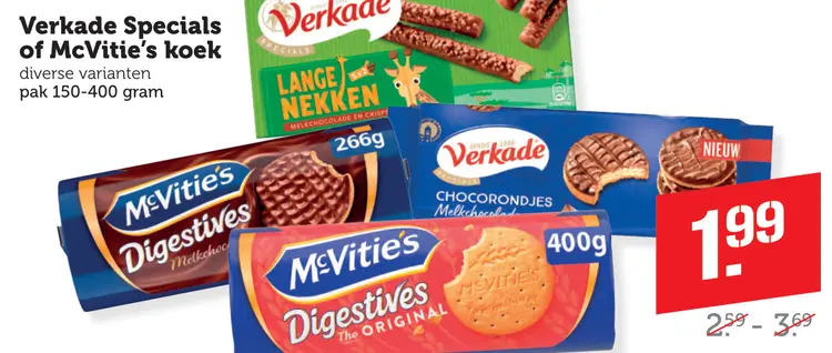 Aanbieding: Verkade Specials of McVitie's koek
