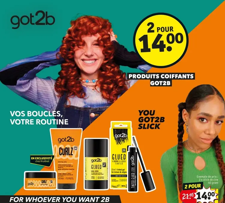 Offre: Produits coiffants