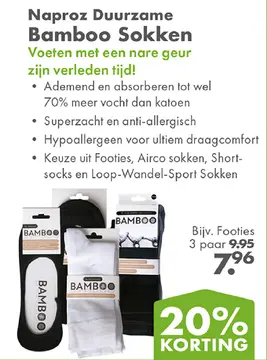 Aanbieding: Naproz Duurzame Bamboo Sokken