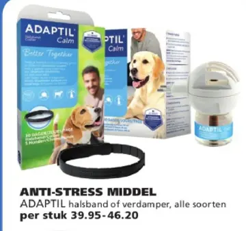 Aanbieding: ANTI-STRESS MIDDEL ADAPTIL halsband of verdam