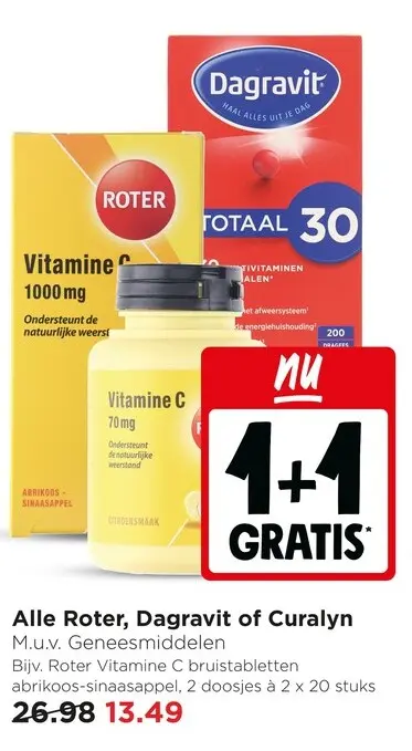 Aanbieding: Alle Roter, Dagravit of Curalyn