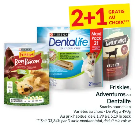 Offre: Friskies, Adventuros ou Dentalife
