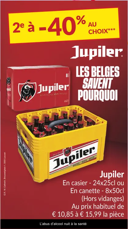 Offre: Bière en casier ou en canette
