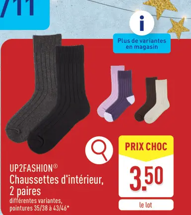 Offre: Chaussettes d'intérieur