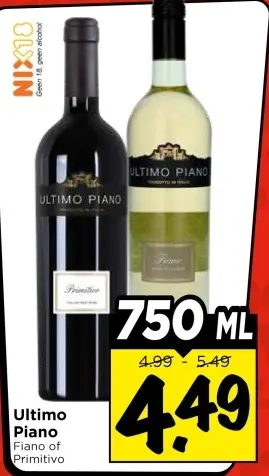 Aanbieding: Ultimo Piano Fiano of Primitivo