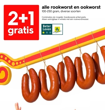 Aanbieding: rookworst en ookworst