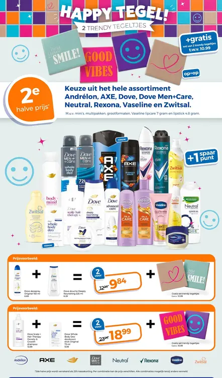 Aanbieding: Diverse actieproducten 2e halve prijs