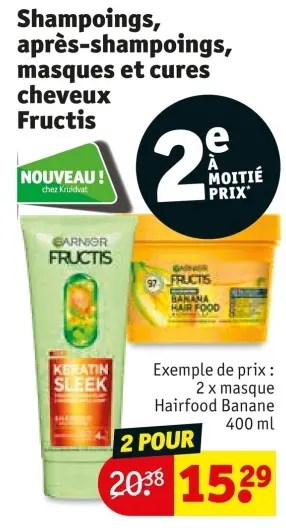 Offre: Shampoings, après-shampoings, masques et cures cheveux