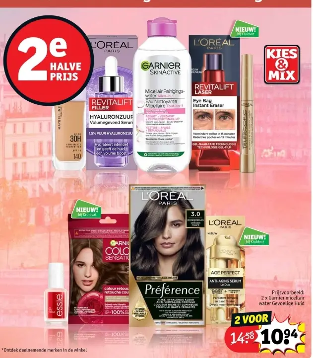 Aanbieding: Make-up, gezichtsverzorging, zonbescherming en haarkleuring