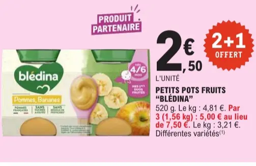 Offre: Petits pots fruits