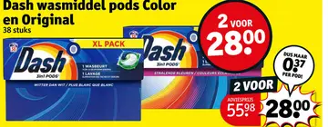 Aanbieding: Dash wasmiddel pods Color en Original