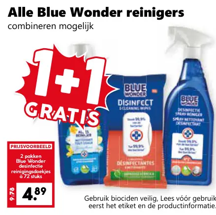 Aanbieding: Blue Wonder reinigers