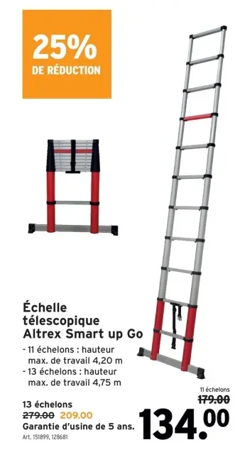 Offre: Échelle télescopique Altrex Smart up Go