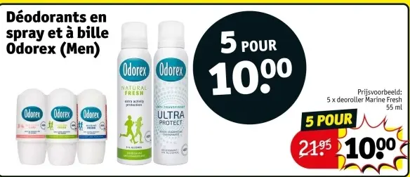 Offre: Déodorants en spray et à bille