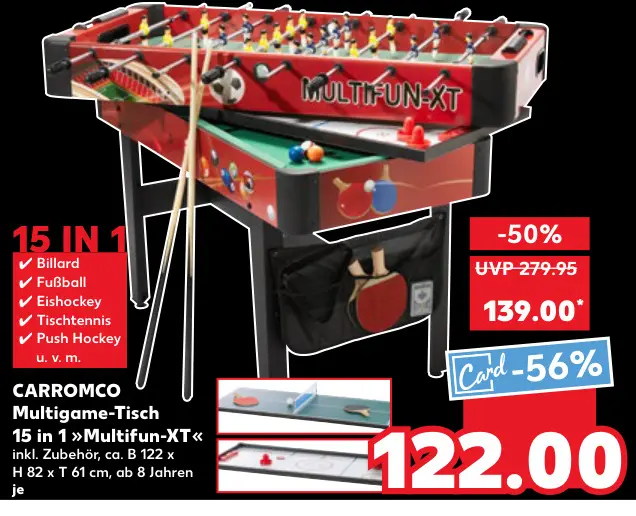 Aanbieding: Multigame-Tisch 15 in 1 »Multifun-XT«