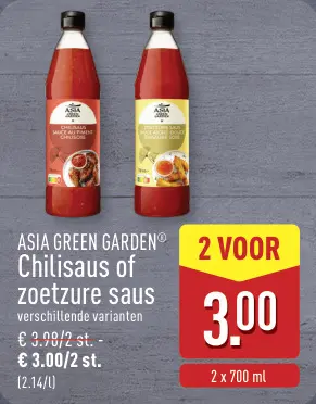 Promotie: Chilisaus of zoetzure saus