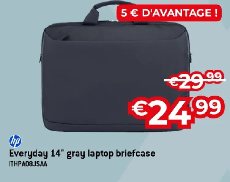 Offre: Everyday 14" gray laptop briefcase