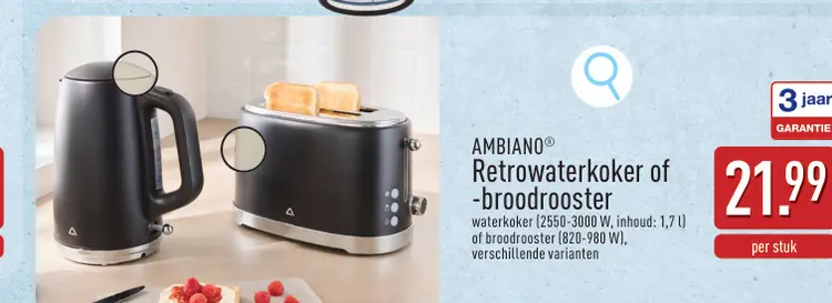 Promotie: Retrowaterkoker of -broodrooster