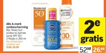 Aanbieding: Alle A-merk zonbescherming