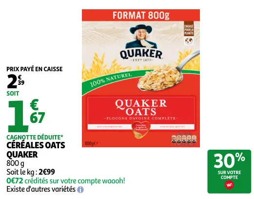 Promotie: Céréales oats