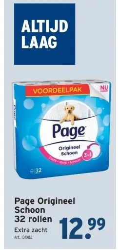 Promotie: Page Origineel Schoon