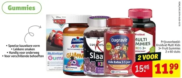 Aanbieding: Gummies vitamines en supplementen