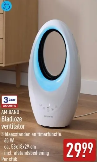 Aanbieding: Bladloze ventilator