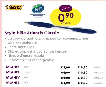 Offre: Stylo bille Atlantis Classic