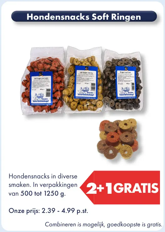 Aanbieding: Hondensnacks Soft Ringen