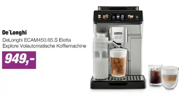 Aanbieding: DeLonghi ECAM450.65.S Eletta Explore Volautomatische Koffiemachine