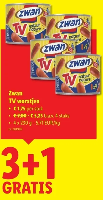 Aanbieding: TV worstjes