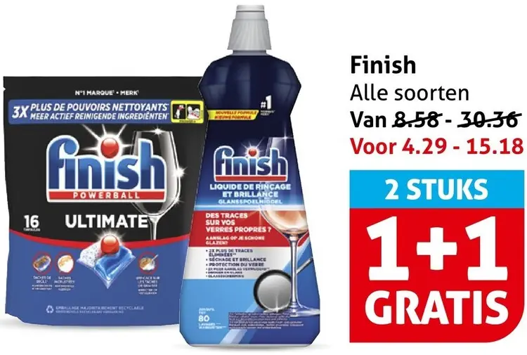 Aanbieding: Vaatwastabletten of spoelglans