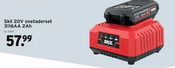Aanbieding: Skil 20V snelladerset