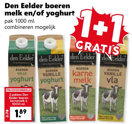 Aanbieding: Boeren melk en/of yoghurt