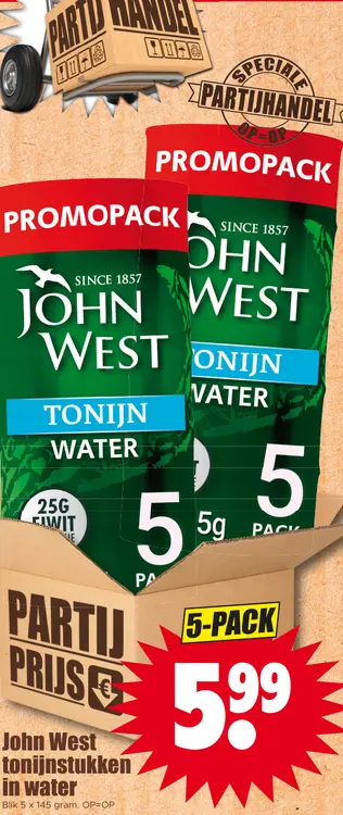 Aanbieding: Tonijnstukken in water