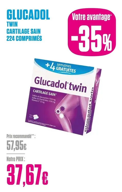 Offre: Glucadol twin cartilage sain
