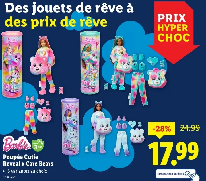 Offre: Poupée Cutie Reveal x Care Bears