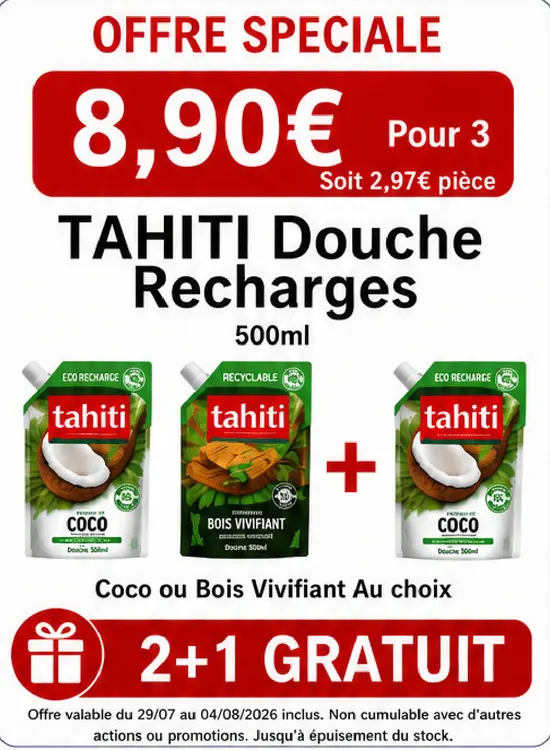 Offre: TAHITI Douche Recharges