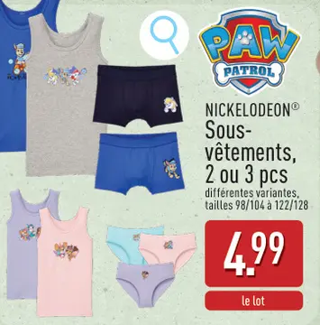 Offre: NICKELODEON® Sous-vêtements