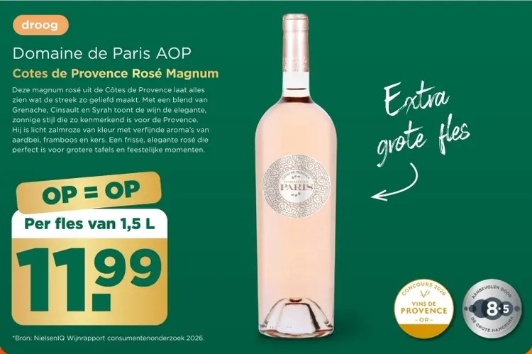 Aanbieding: Domaine de Paris AOP Cotes de Provence Rosé Magnum