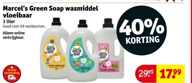 Aanbieding: Marcel's Green Soap wasmiddel vloeibaar