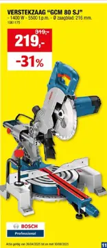 Aanbieding: Verstekzaag "gcm 80 sj"