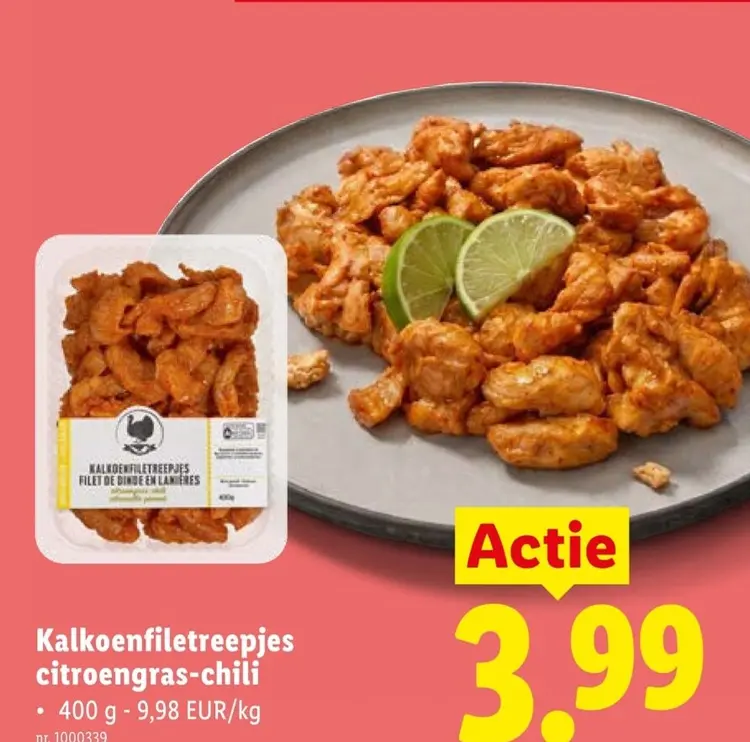 Promotie: Kalkoenfiletreepjes citroengras-chili