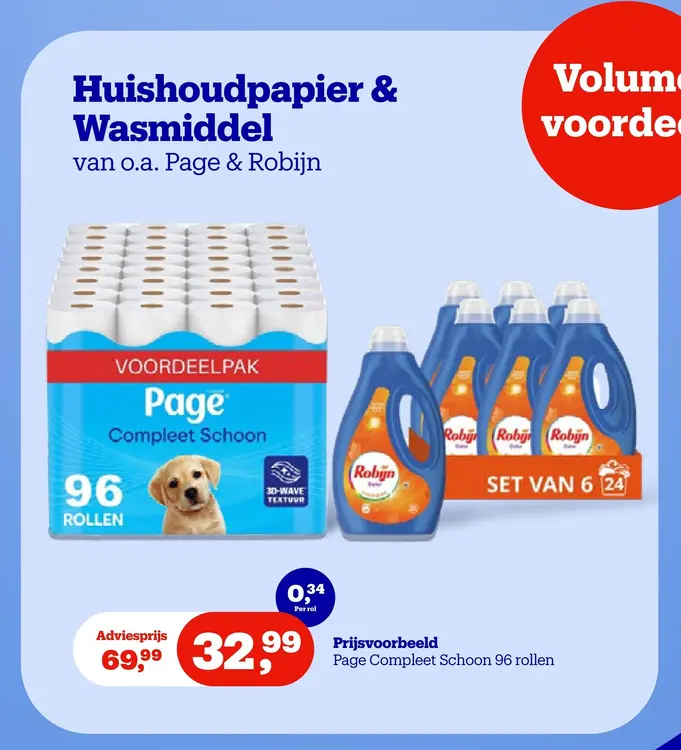 Promotie: Huishoudpapier & Wasmiddel