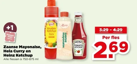 Aanbieding: Zaanse Mayonaise, Hela Curry en Heinz Ketchup